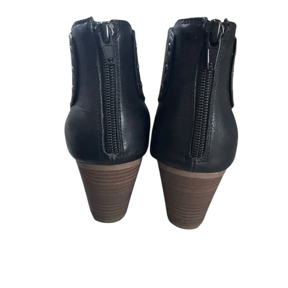 Frye and Co Womens Greyson Heeled Black Open Toe Booties  size 8.5